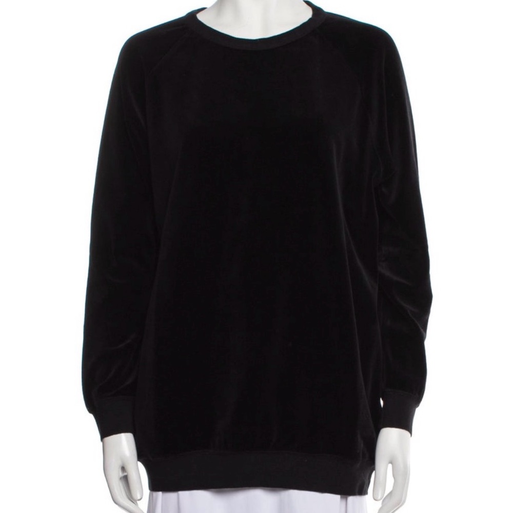 Chloe Black Velvet Crew Neck Sweater